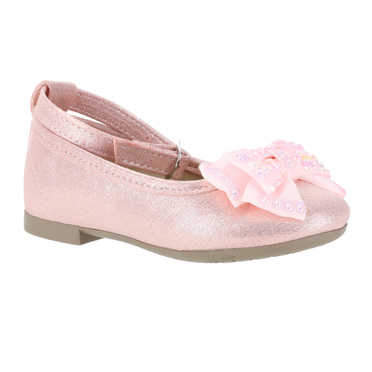 Ballerina Brillo Moño Doble – Rosa
